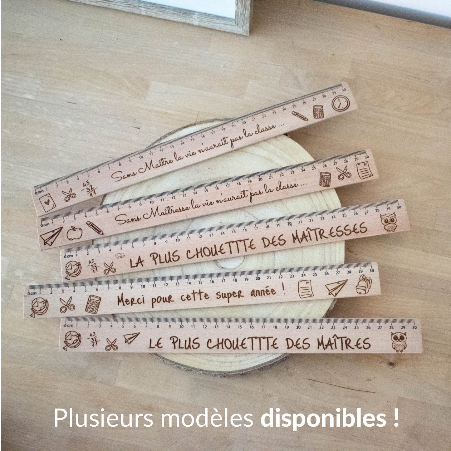 REGLE EN BOIS - 30 CM - MERCI POUR CETTE SUPER ANNEE