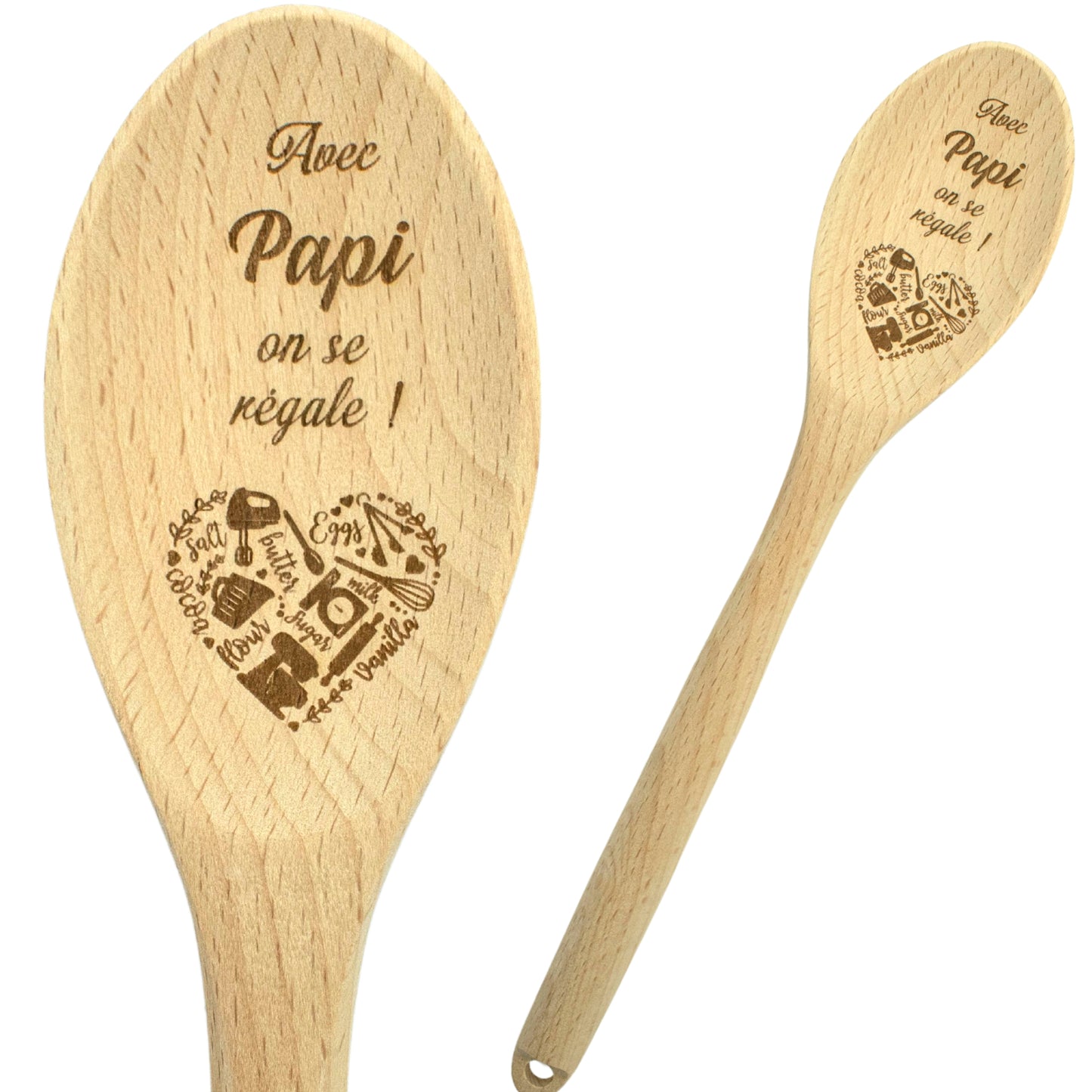 CUILLIERE EN BOIS - PAPI - AVEC PAPI ON SE REGALE