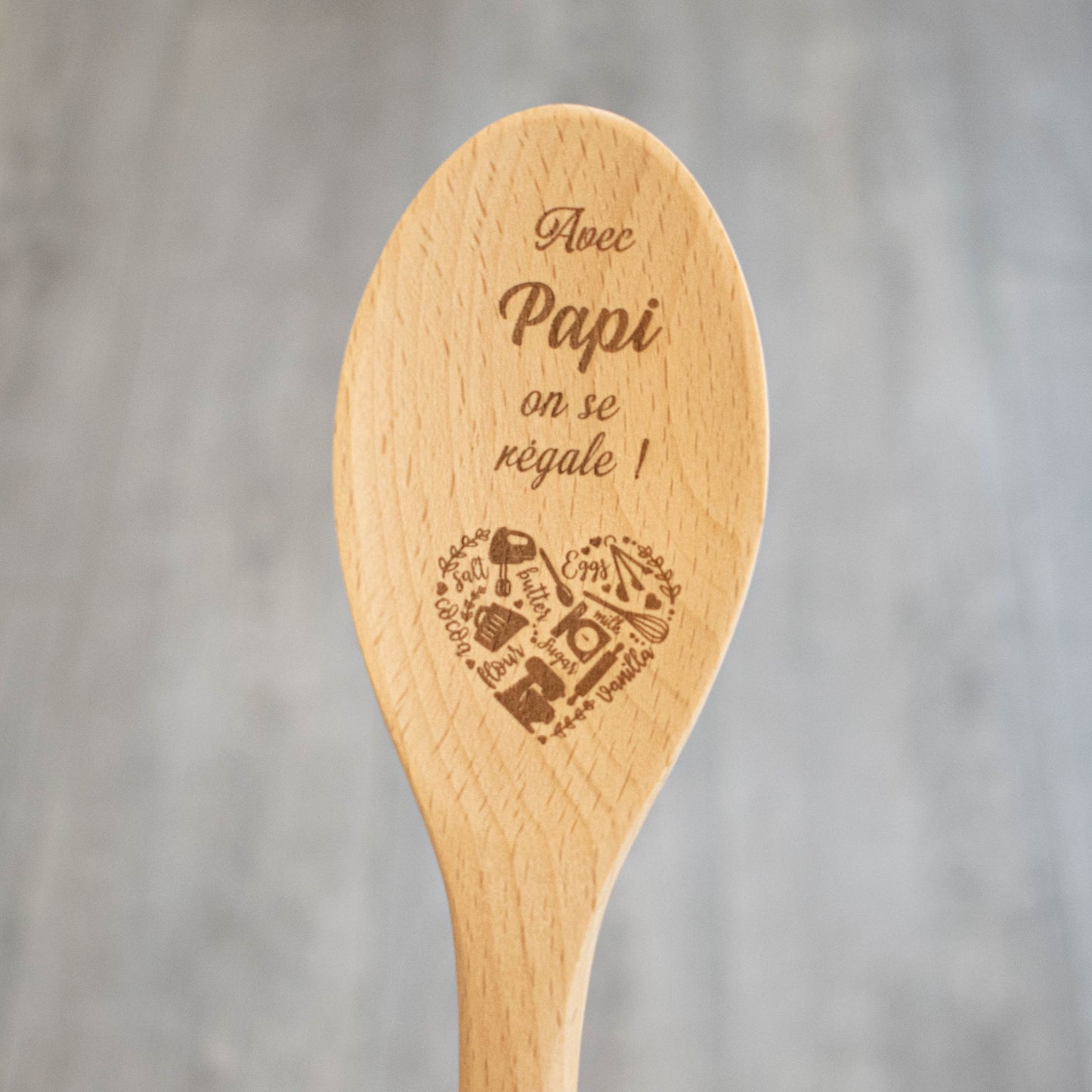 CUILLIERE EN BOIS - PAPI - AVEC PAPI ON SE REGALE