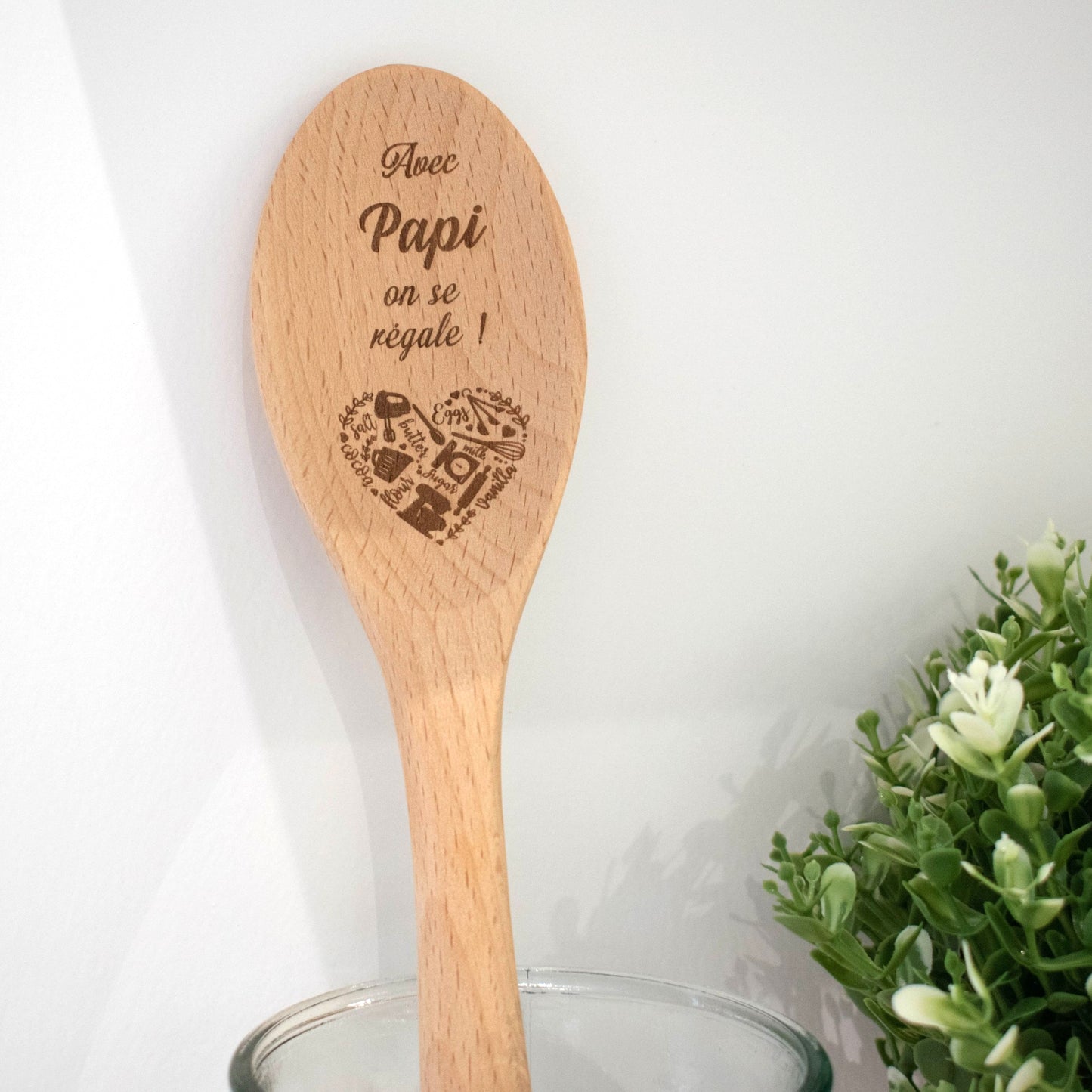 CUILLIERE EN BOIS - PAPI - AVEC PAPI ON SE REGALE