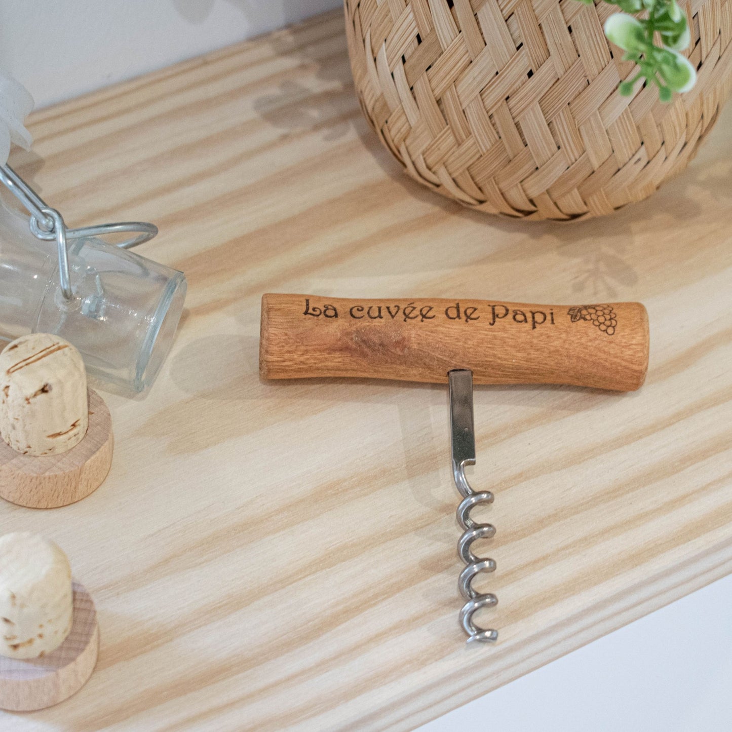 TIRE-BOUCHON EN T - PAPI - LA CUVEE DE PAPI