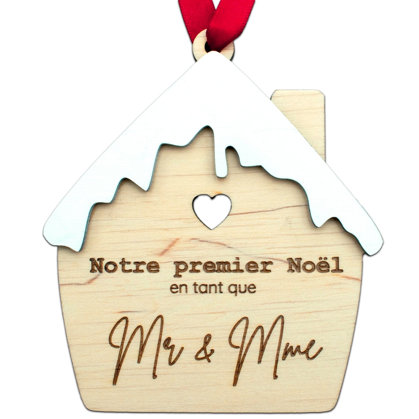 BOULE DE NOËL "MAISON" - PREMIER NOËL MR & MME