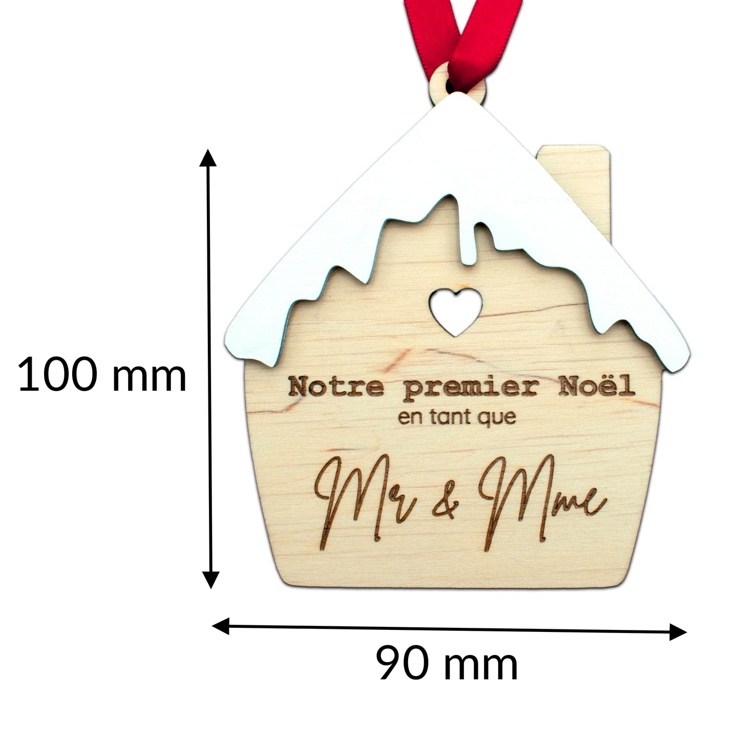 BOULE DE NOËL "MAISON" - PREMIER NOËL MR & MME