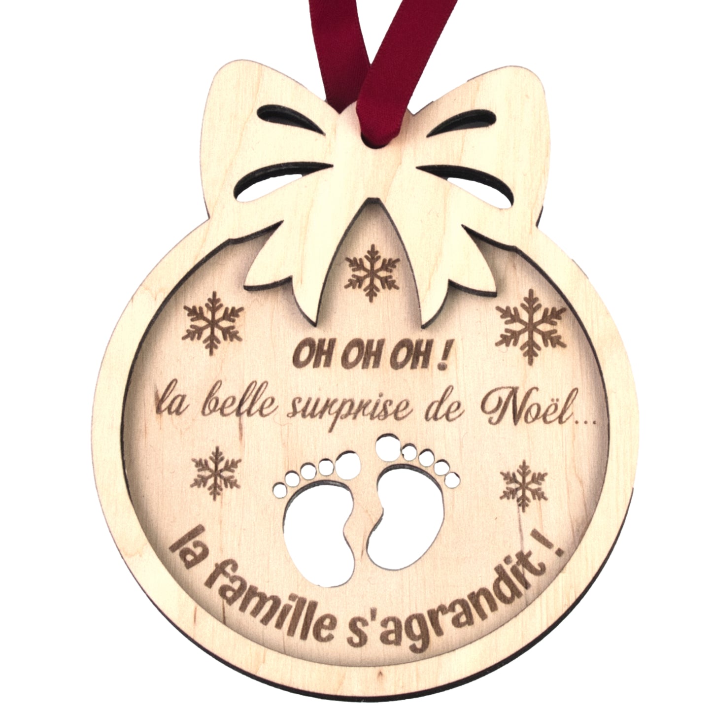 BOULE DE NOËL "ANNONCE GROSSESSE"