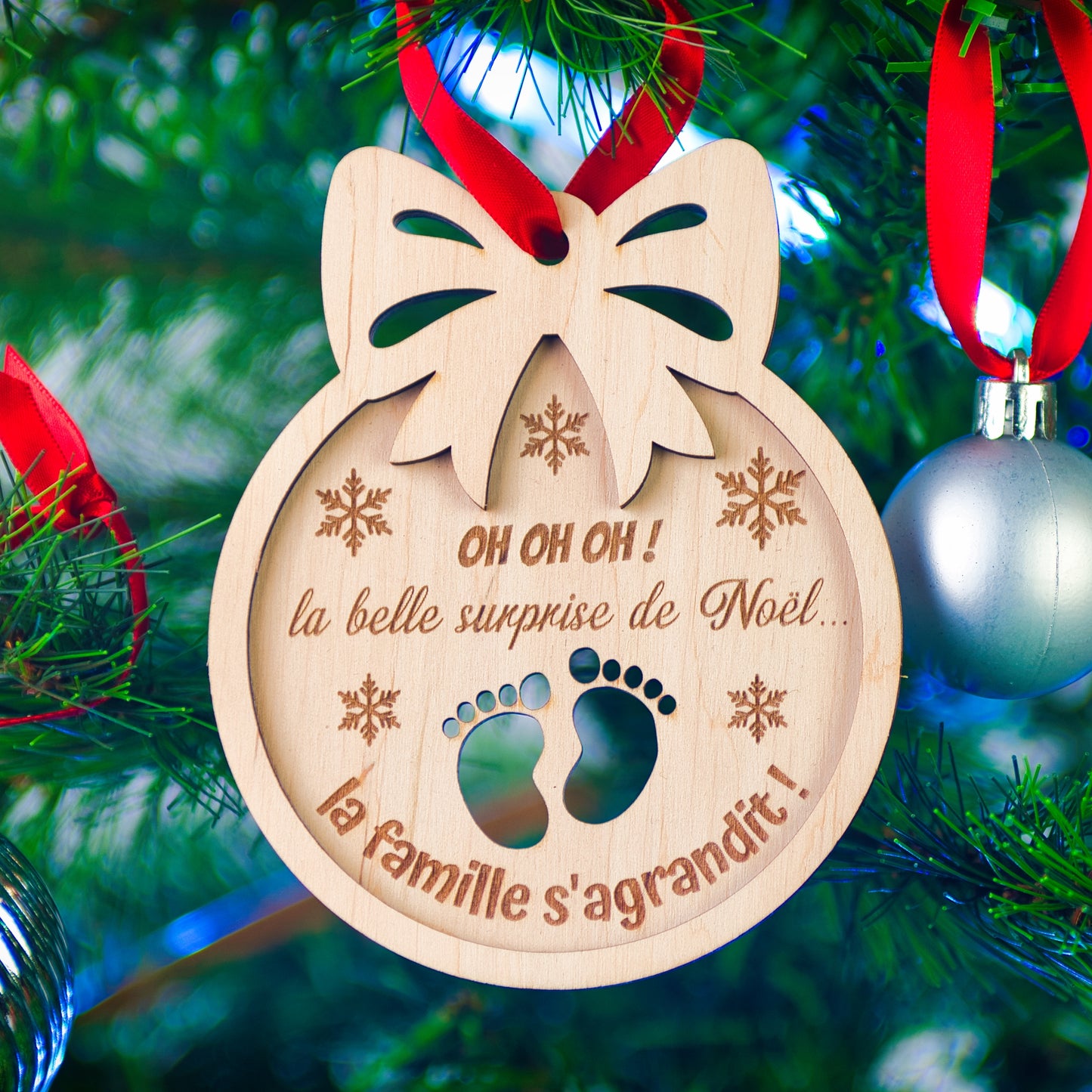 BOULE DE NOËL "ANNONCE GROSSESSE"