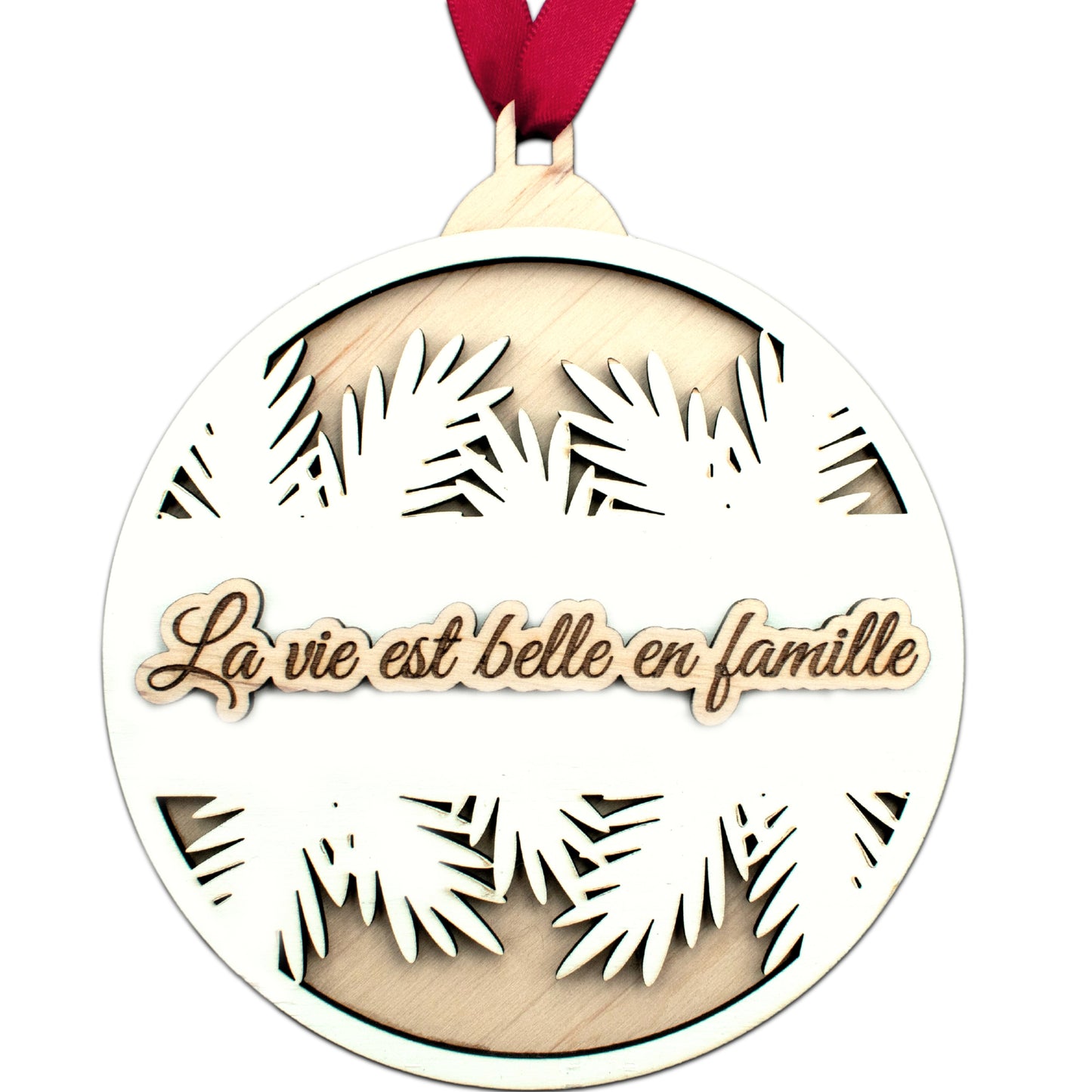 BOULE DE NOËL "FAMILLE" - LA VIE EST BELLE