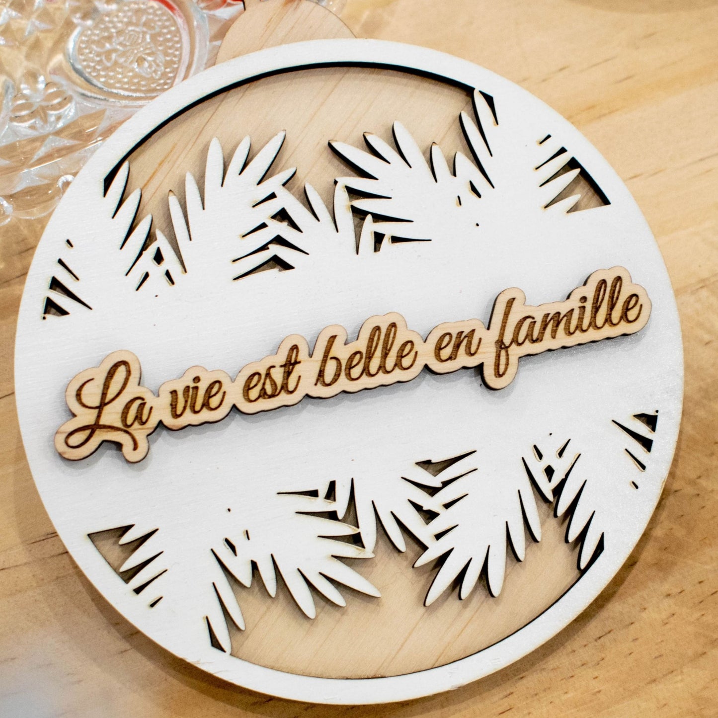 BOULE DE NOËL "FAMILLE" - LA VIE EST BELLE
