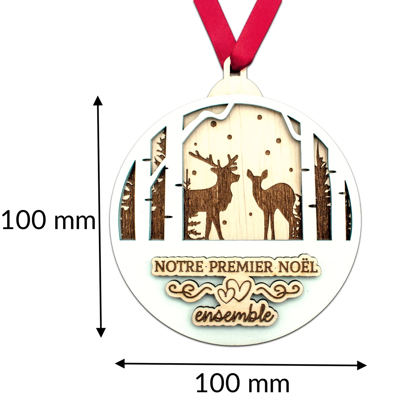 BOULE DE NOËL "FAMIILE' - NOTRE PREMIER NOËL ENSEMBLE