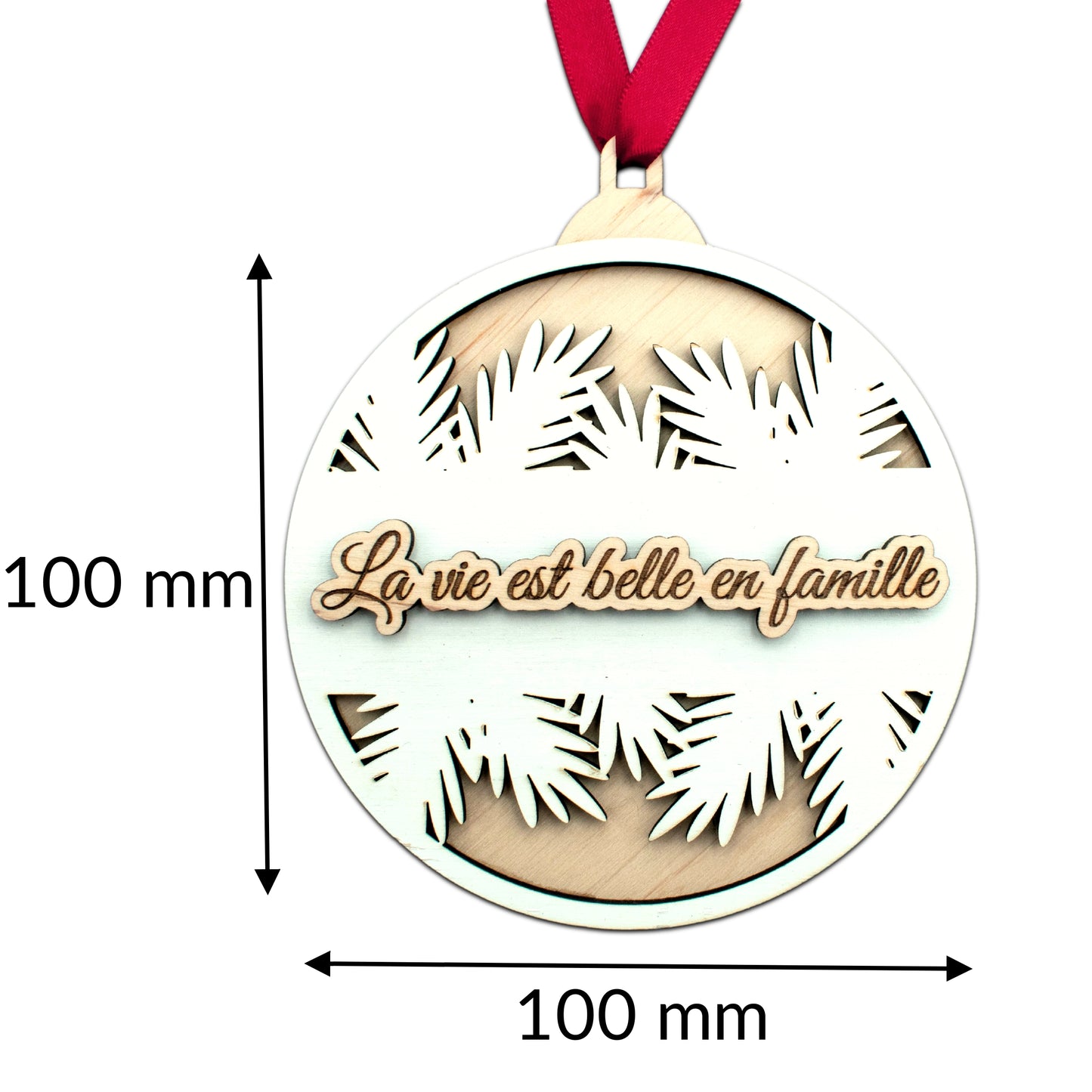 BOULE DE NOËL "FAMILLE" - LA VIE EST BELLE