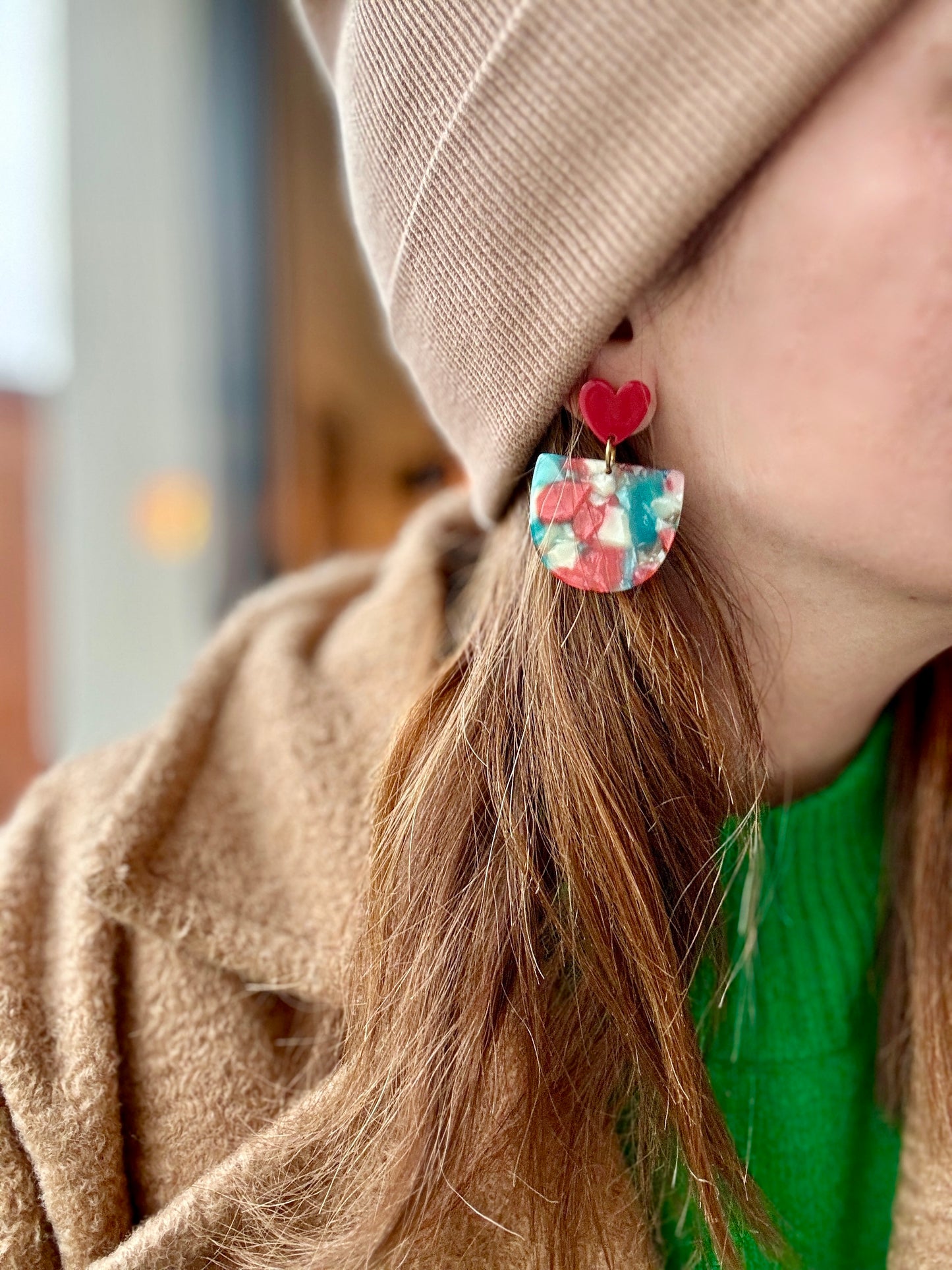 BOUCLES D'OREILLES - "RED KISS"