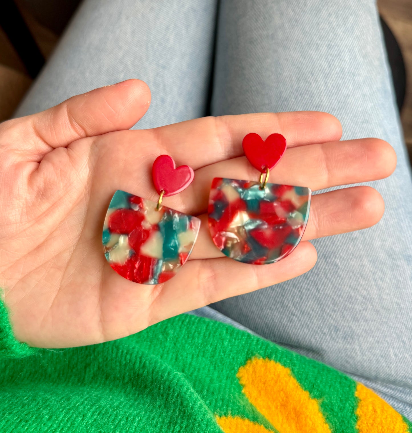 BOUCLES D'OREILLES - "RED KISS"