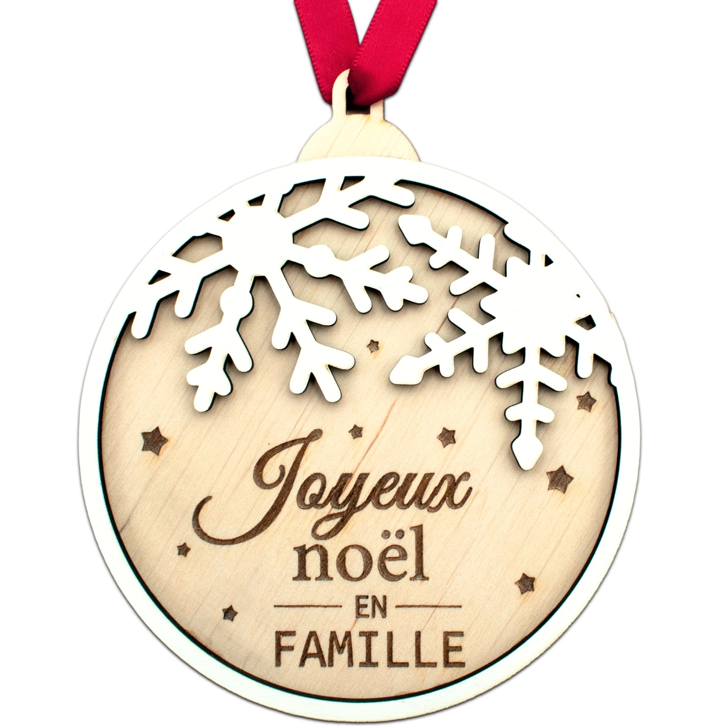 BOULE DE NOËL "FAMILLE" - JOYEUX NOËL