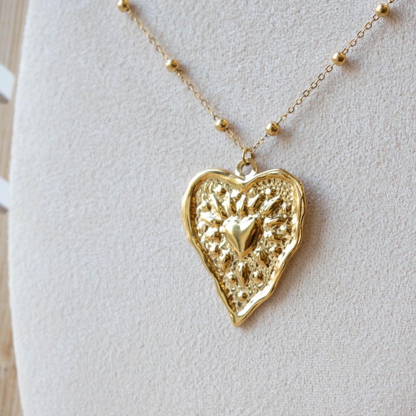 COLLIER ACIER INOXYDABLE - "COEUR"