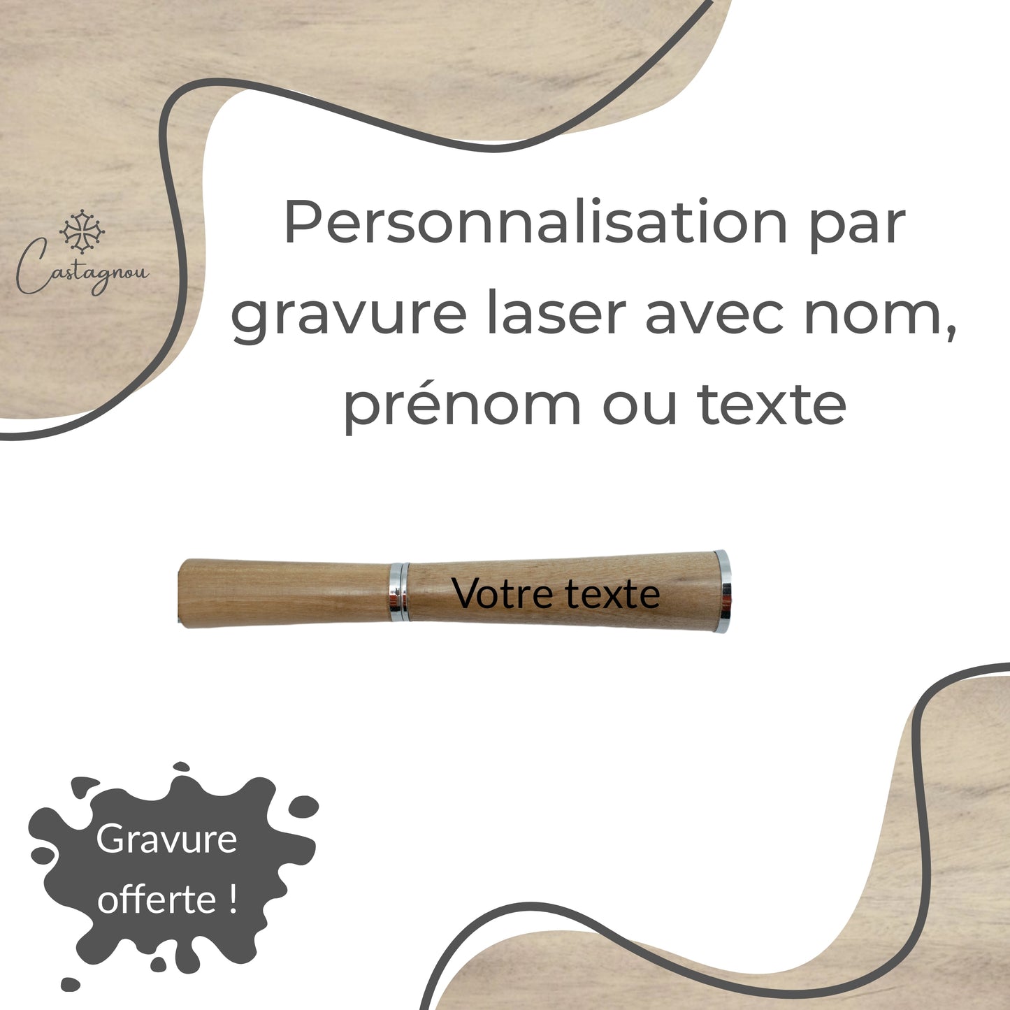 STYLO EN BOIS D'OLIVIER - MODELE DJUMBE