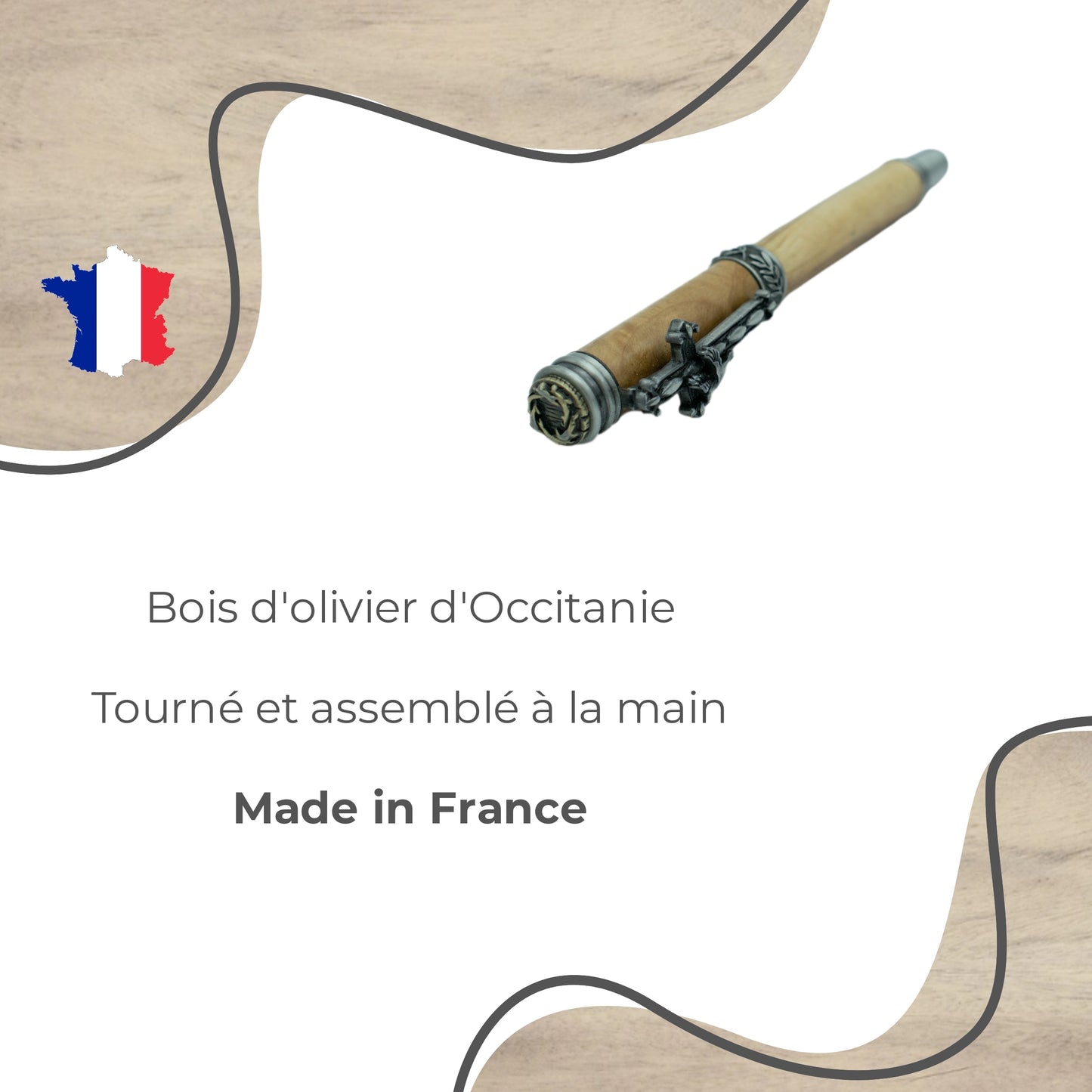 STYLO EN BOIS D'OLIVIER - MODELE AMAZING GRACE