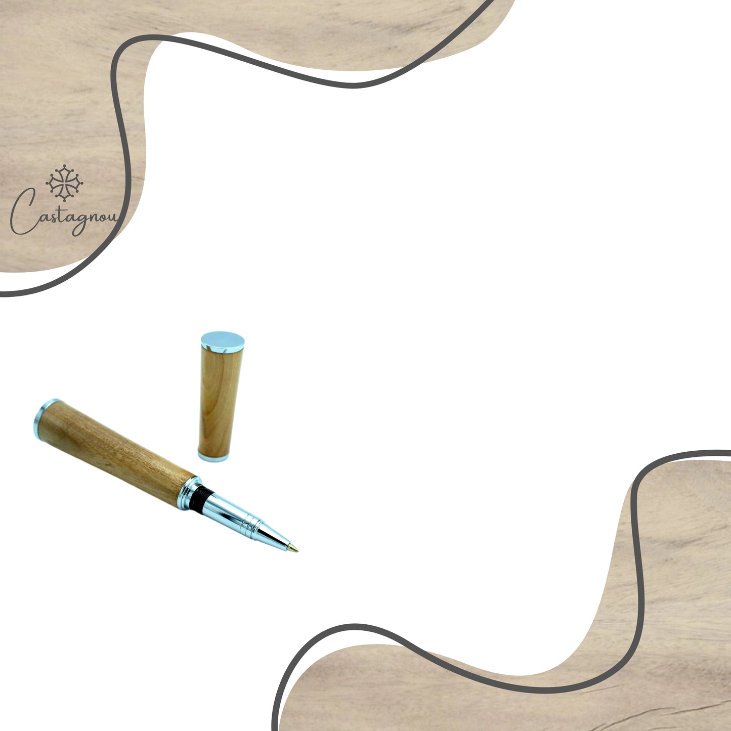 STYLO EN BOIS D'OLIVIER - MODELE DJUMBE
