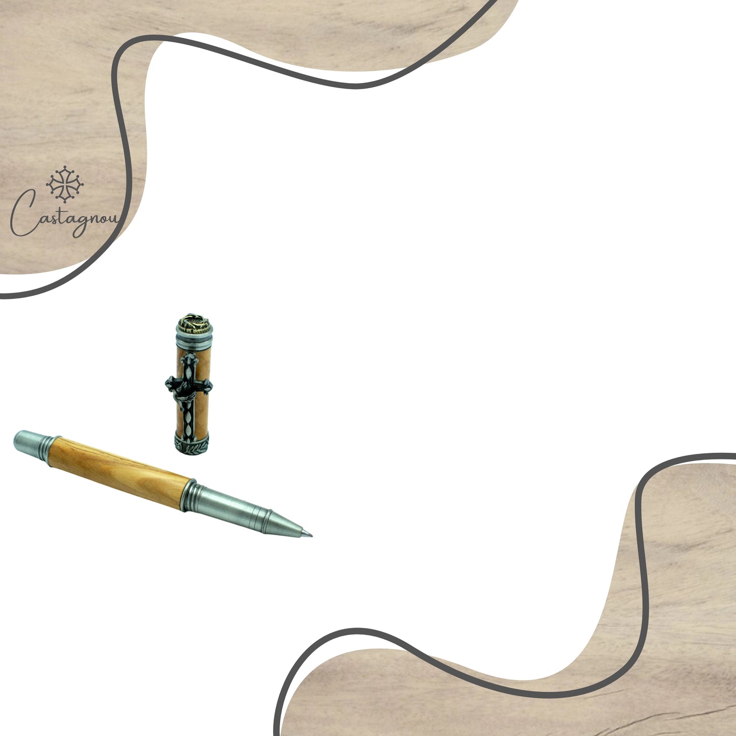 STYLO EN BOIS D'OLIVIER - MODELE AMAZING GRACE
