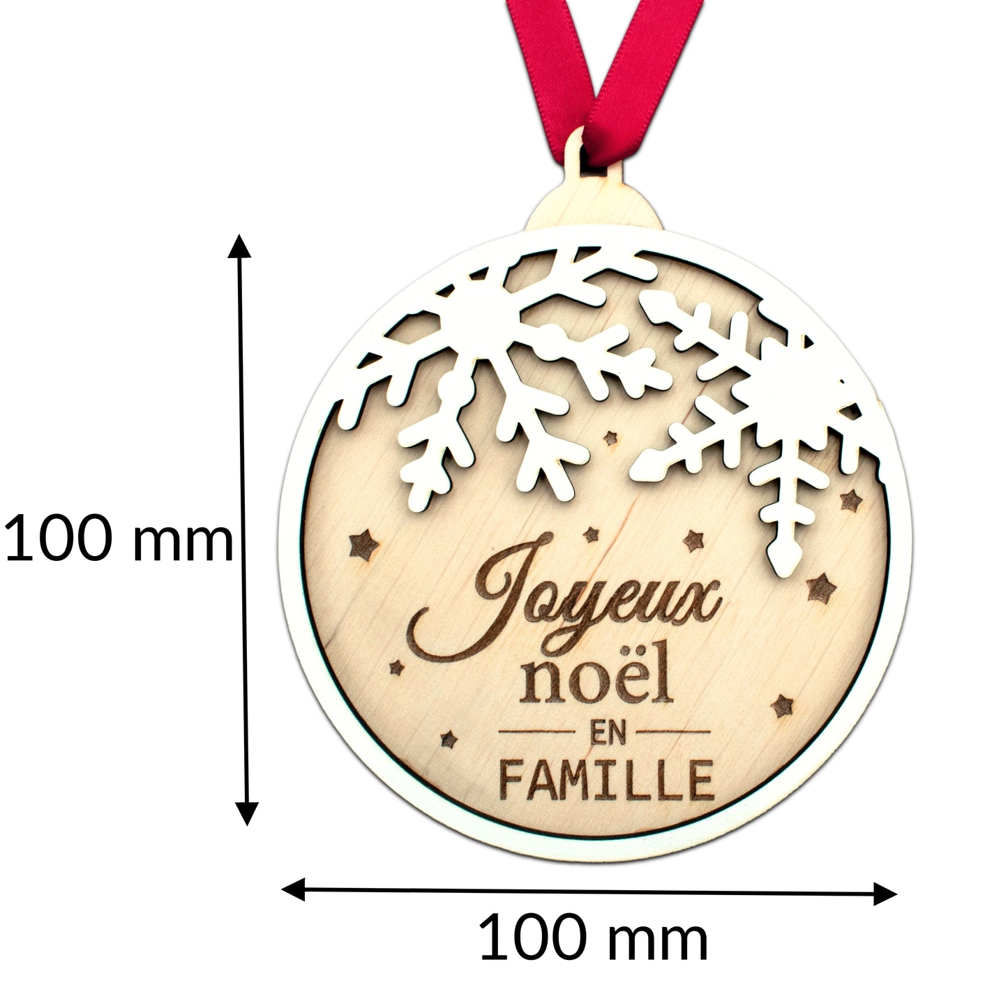BOULE DE NOËL "FAMILLE" - JOYEUX NOËL