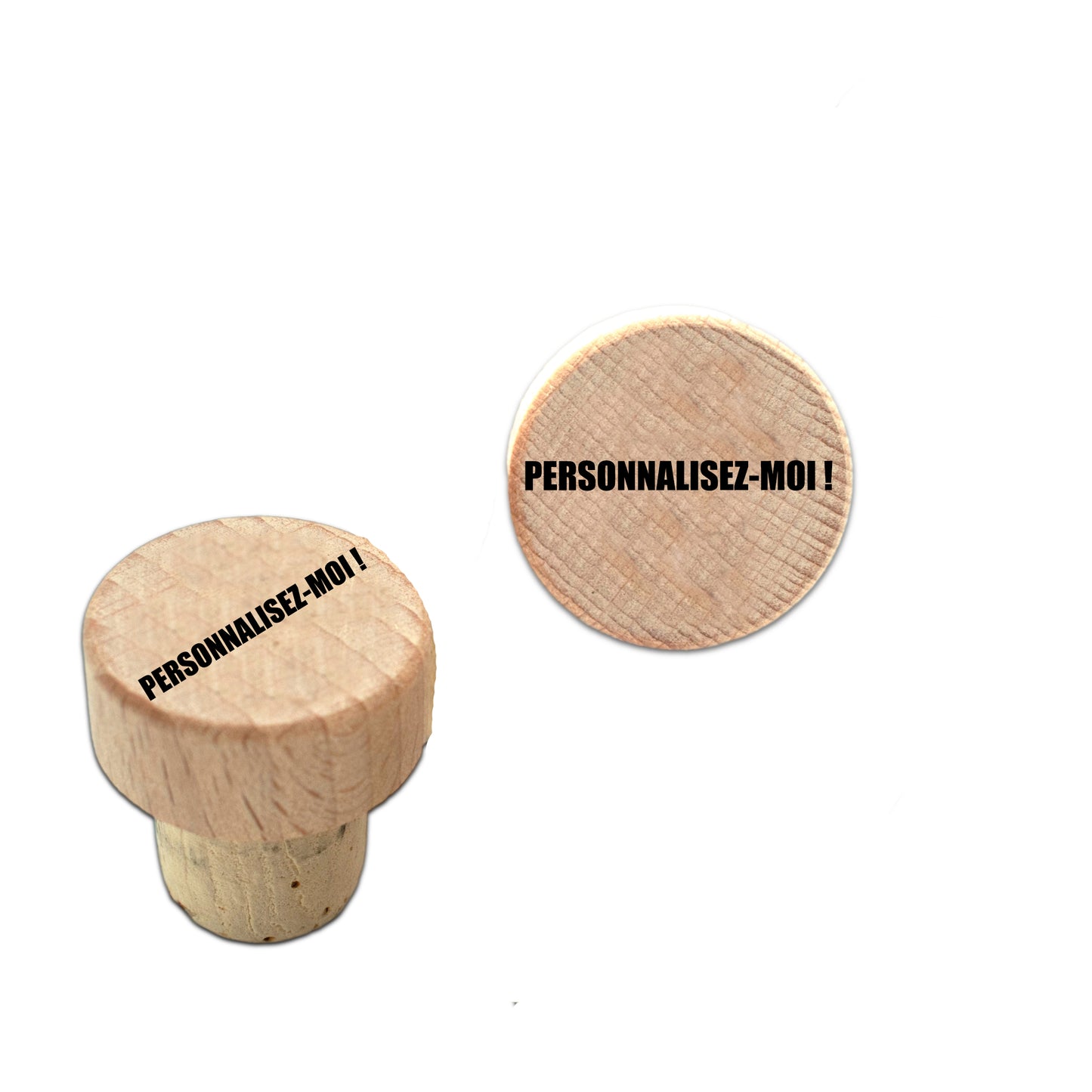 BOUCHON PERSONNALISABLE - BOIS & LIEGE