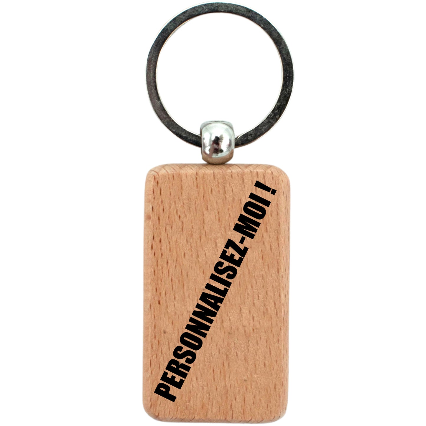 PORTE-CLEFS RECTANGLE EN BOIS - PERSONNALISABLE