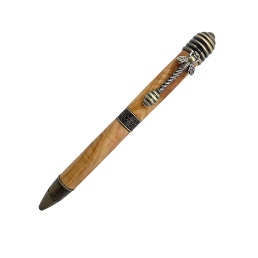 STYLO EN BOIS D'OLIVIER - MODELE ABEILLE
