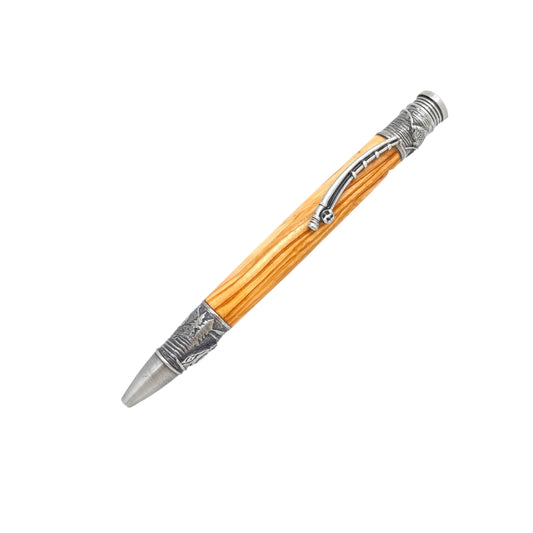 STYLO EN BOIS D'OLIVIER - MODELE PECHE