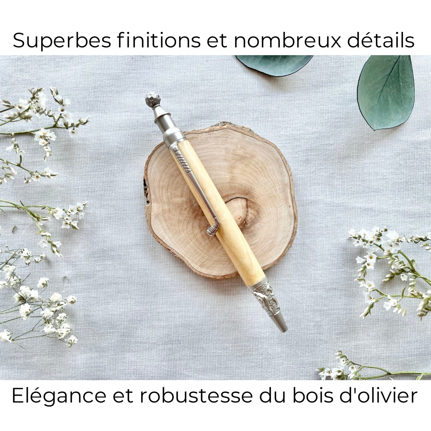 STYLO EN BOIS D'OLIVIER - MODELE GOLF
