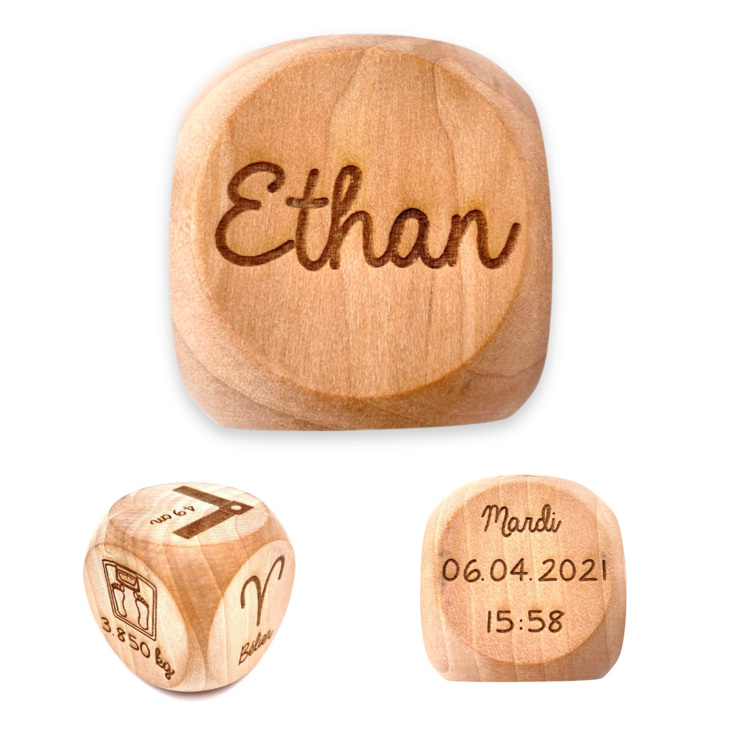 CUBE NAISSANCE 4CM - PERSONNALISABLE