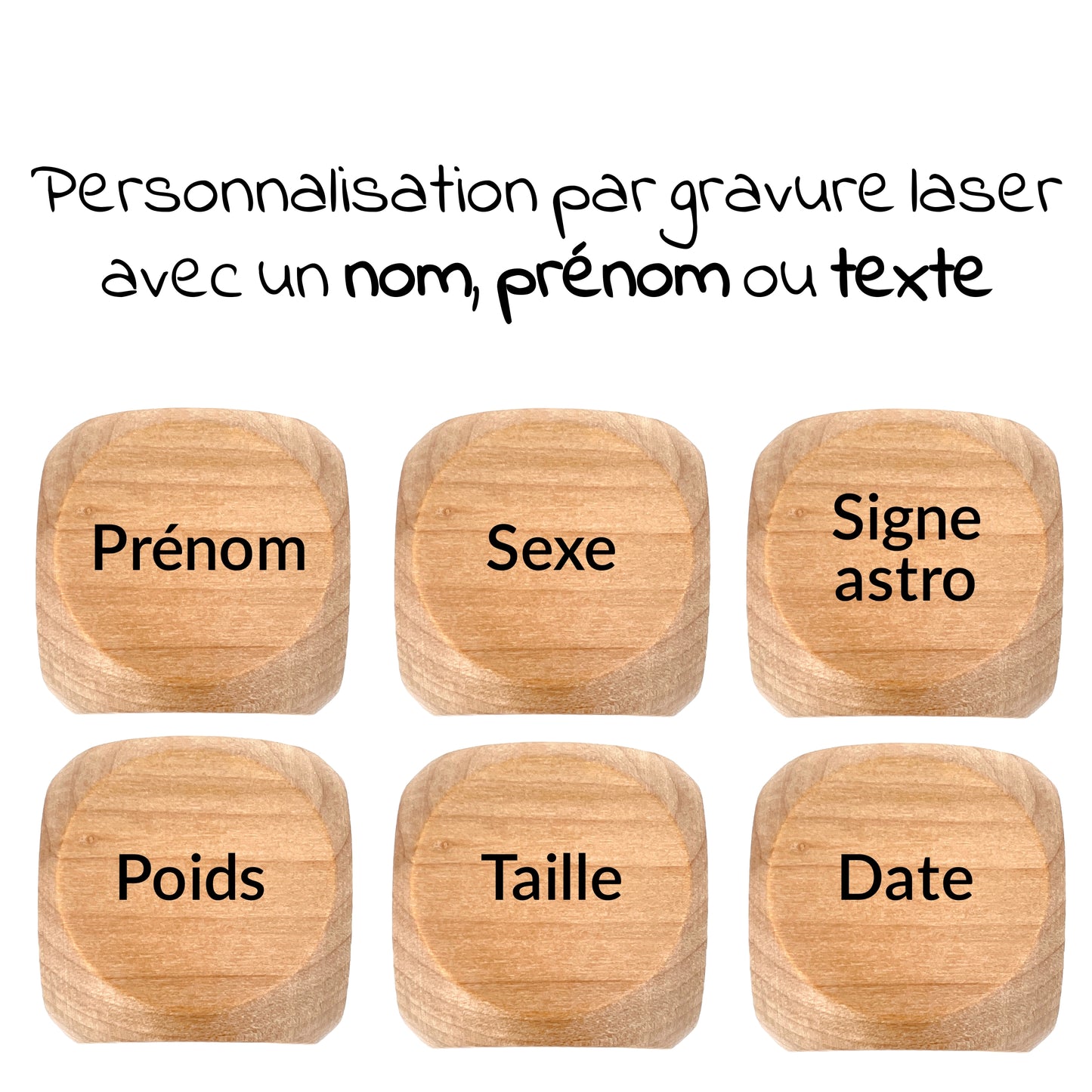 CUBE NAISSANCE 4CM - PERSONNALISABLE