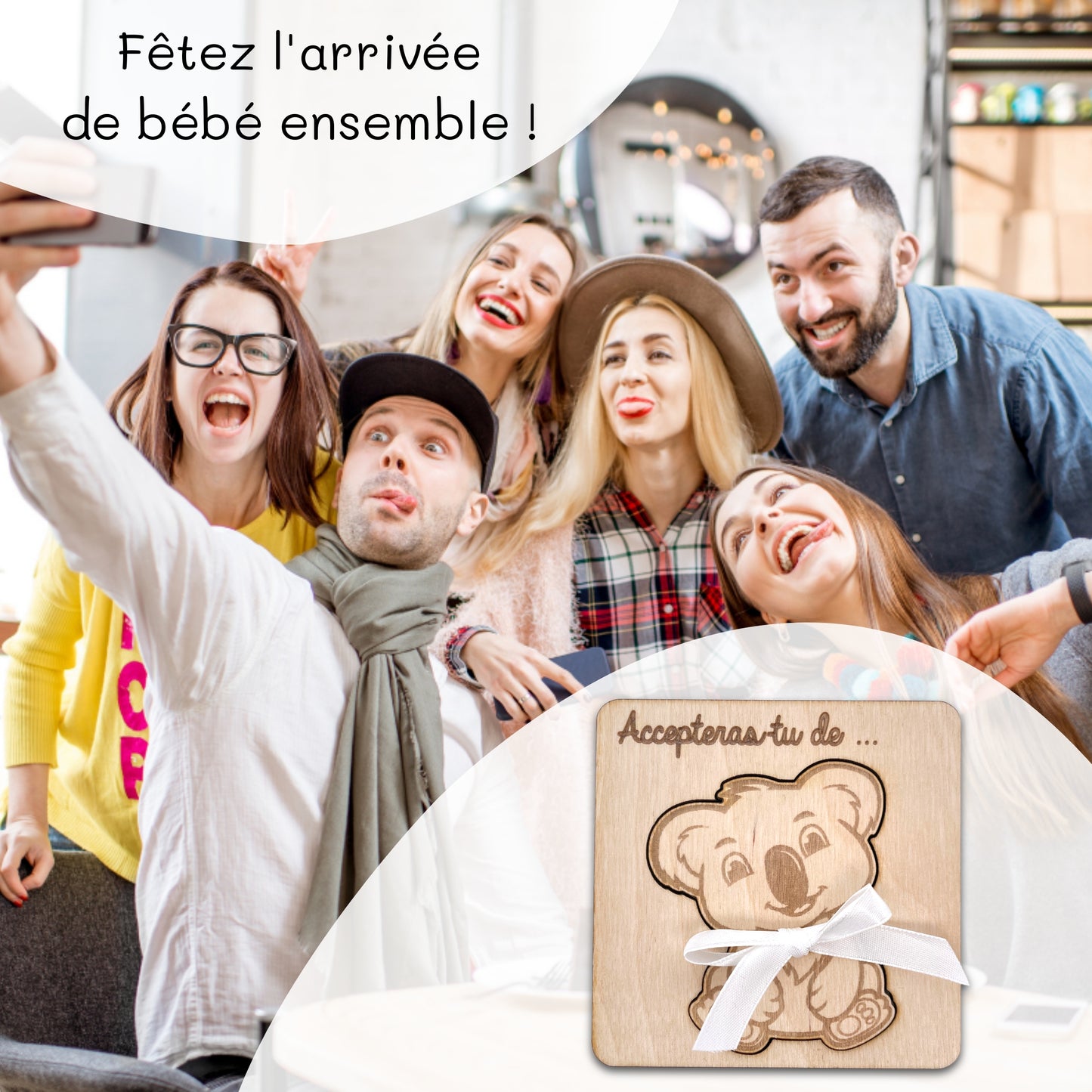 CARTE ANNONCE NAISSANCE - PARRAIN - KOALA