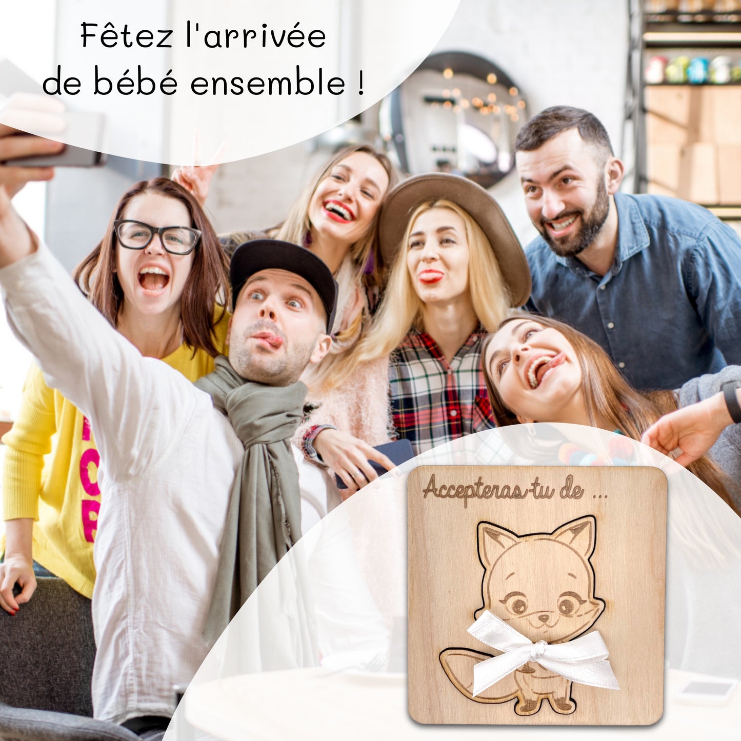 CARTE ANNONCE NAISSANCE - PARRAIN - RENARD