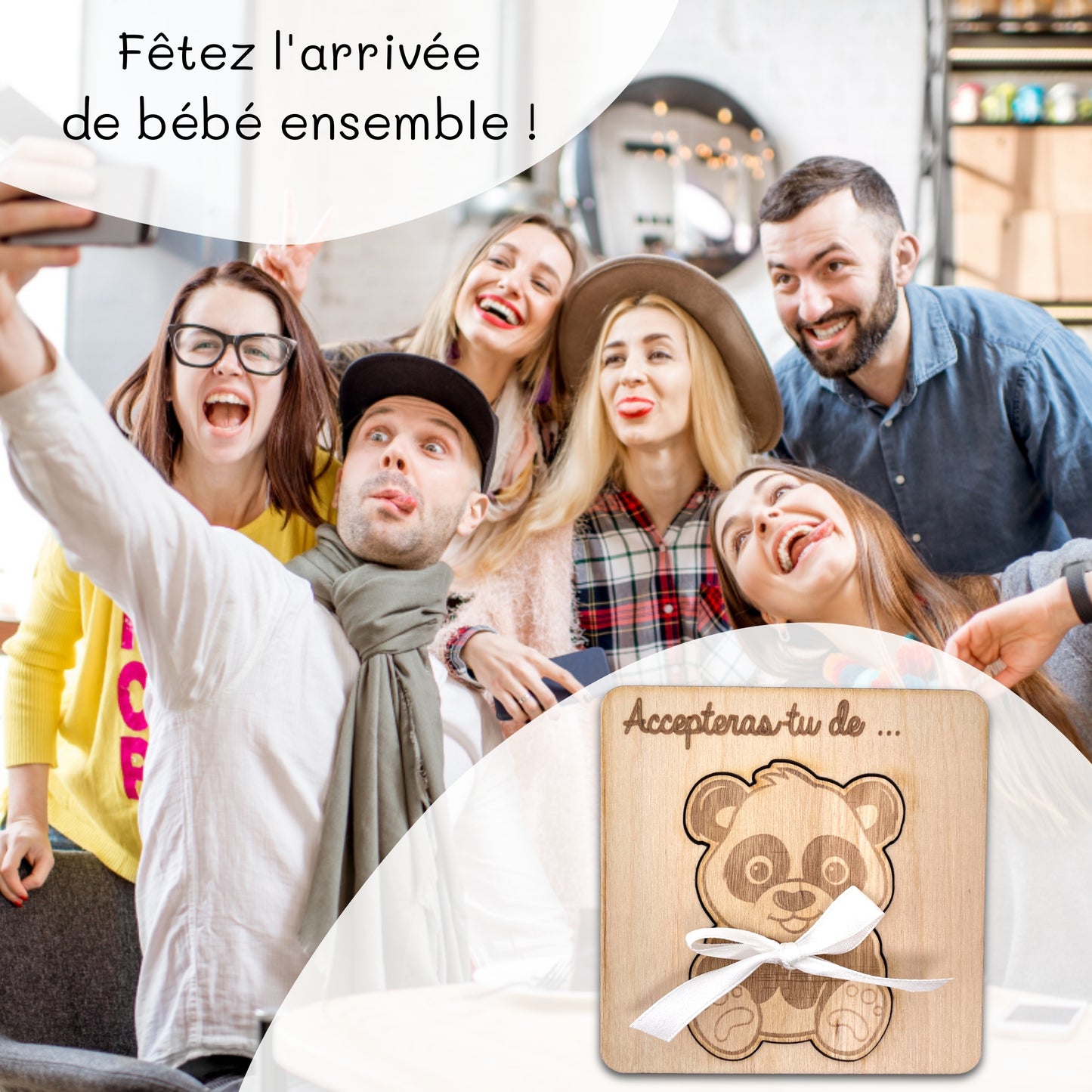 CARTE ANNONCE NAISSANCE - PARRAIN - PANDA