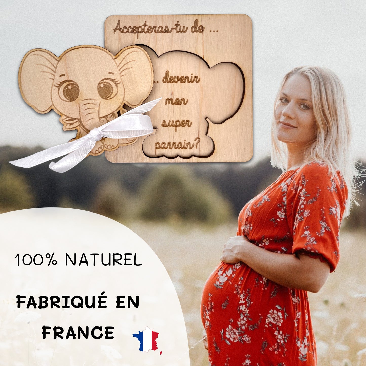 CARTE ANNONCE NAISSANCE - PARRAIN - ELEPHANT