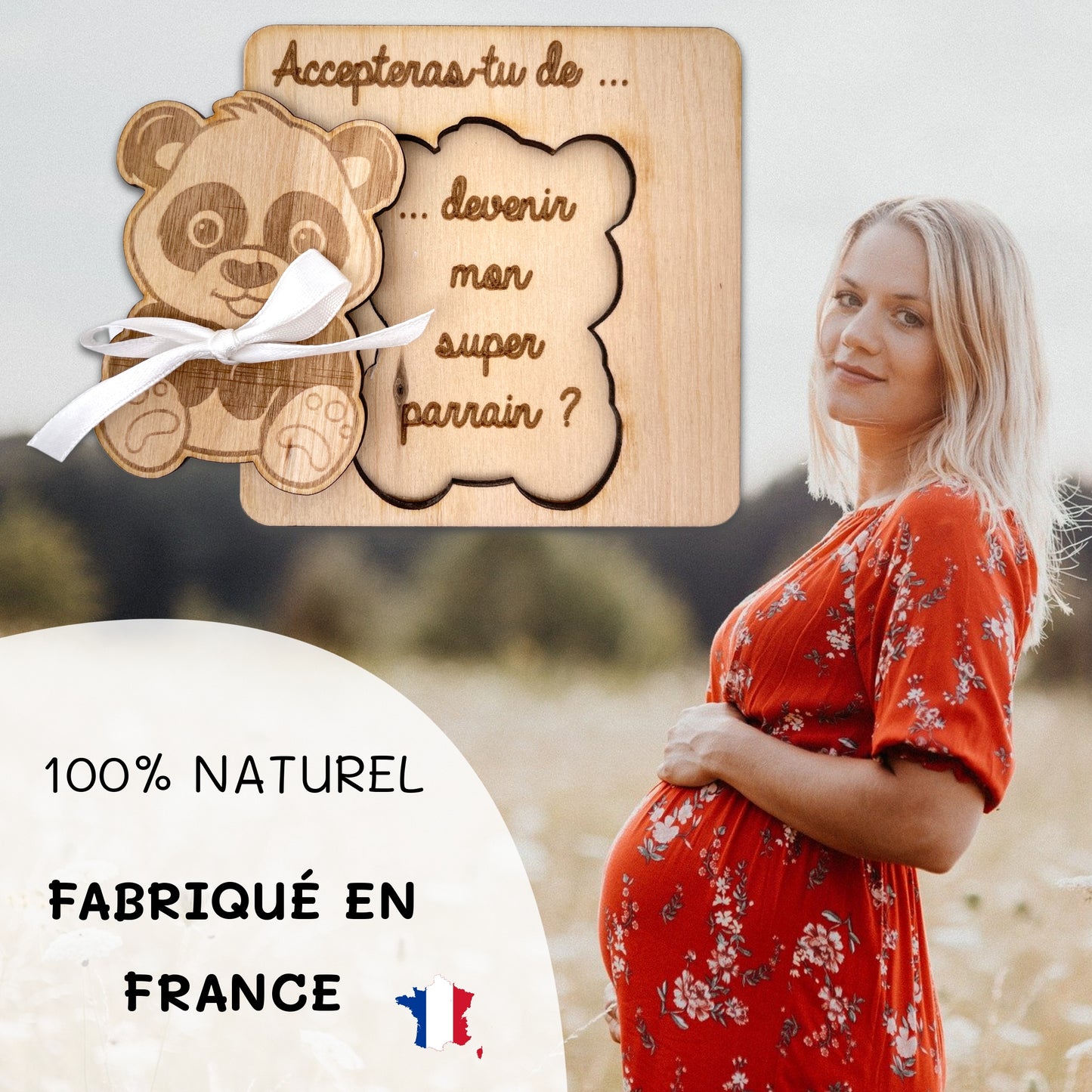 CARTE ANNONCE NAISSANCE - PARRAIN - PANDA