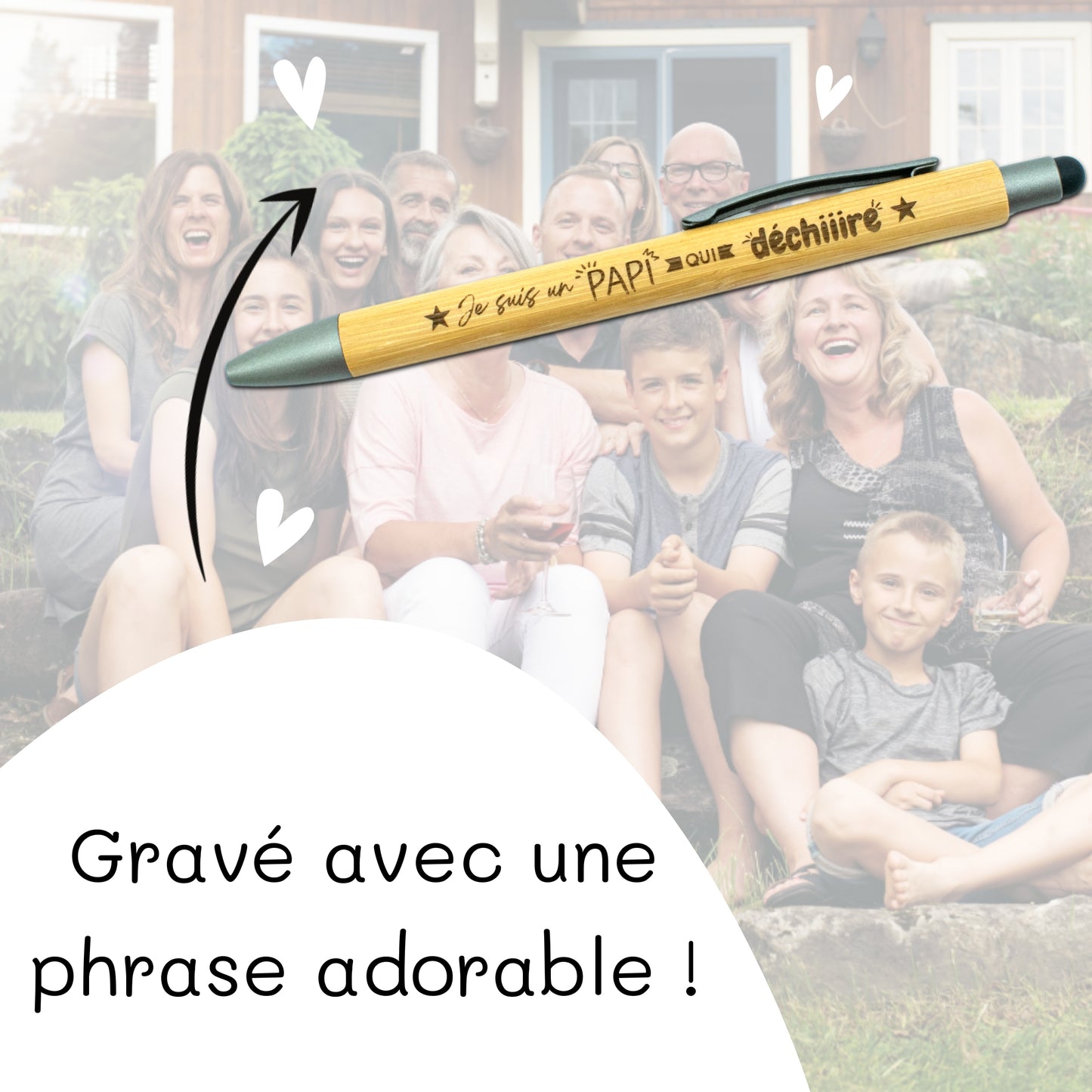 STYLO BAMBOU AVEC EMBOUT TACTILE - PAPI - DECHIRE