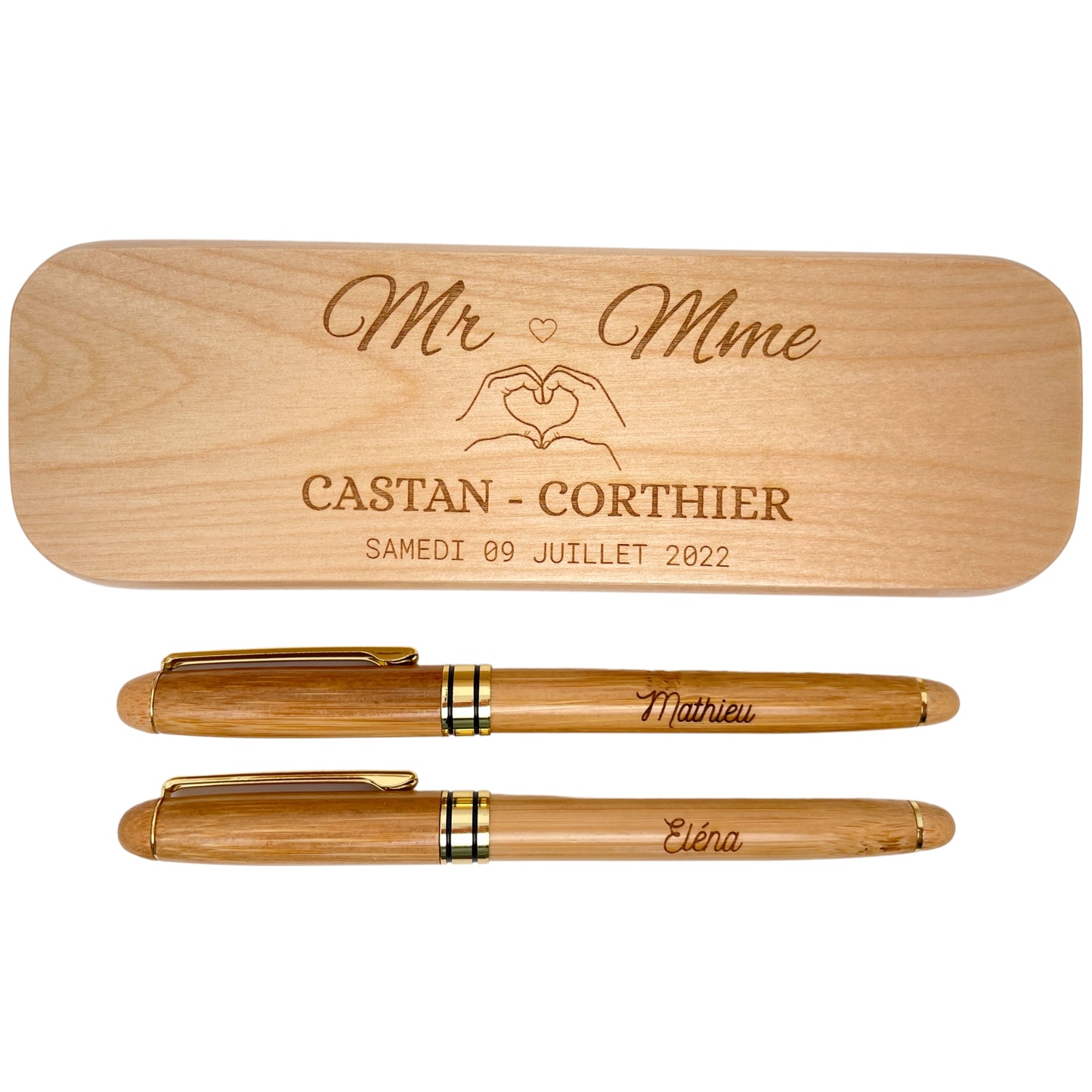 COFFRET STYLOS MARIAGE - PERSONNALISABLE