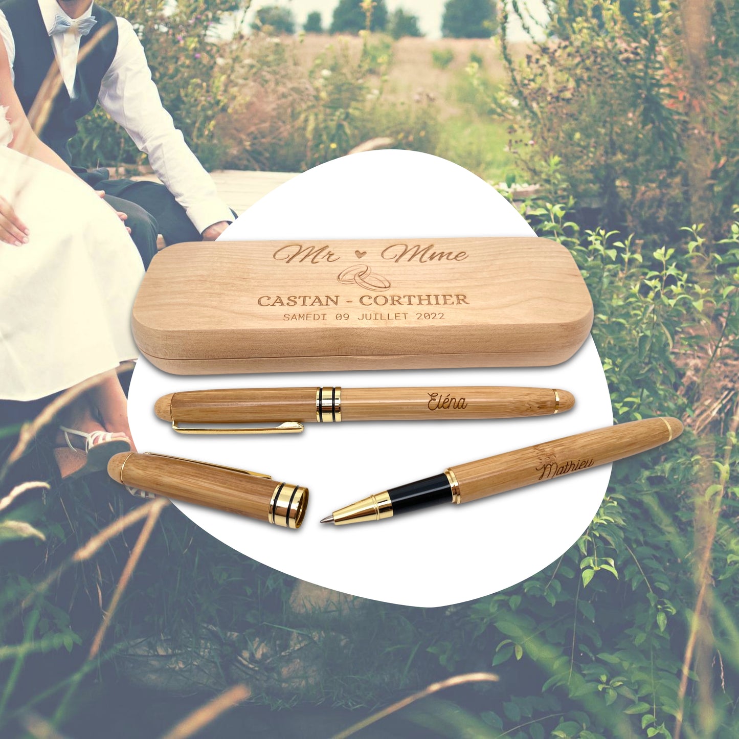 COFFRET STYLOS MARIAGE - PERSONNALISABLE