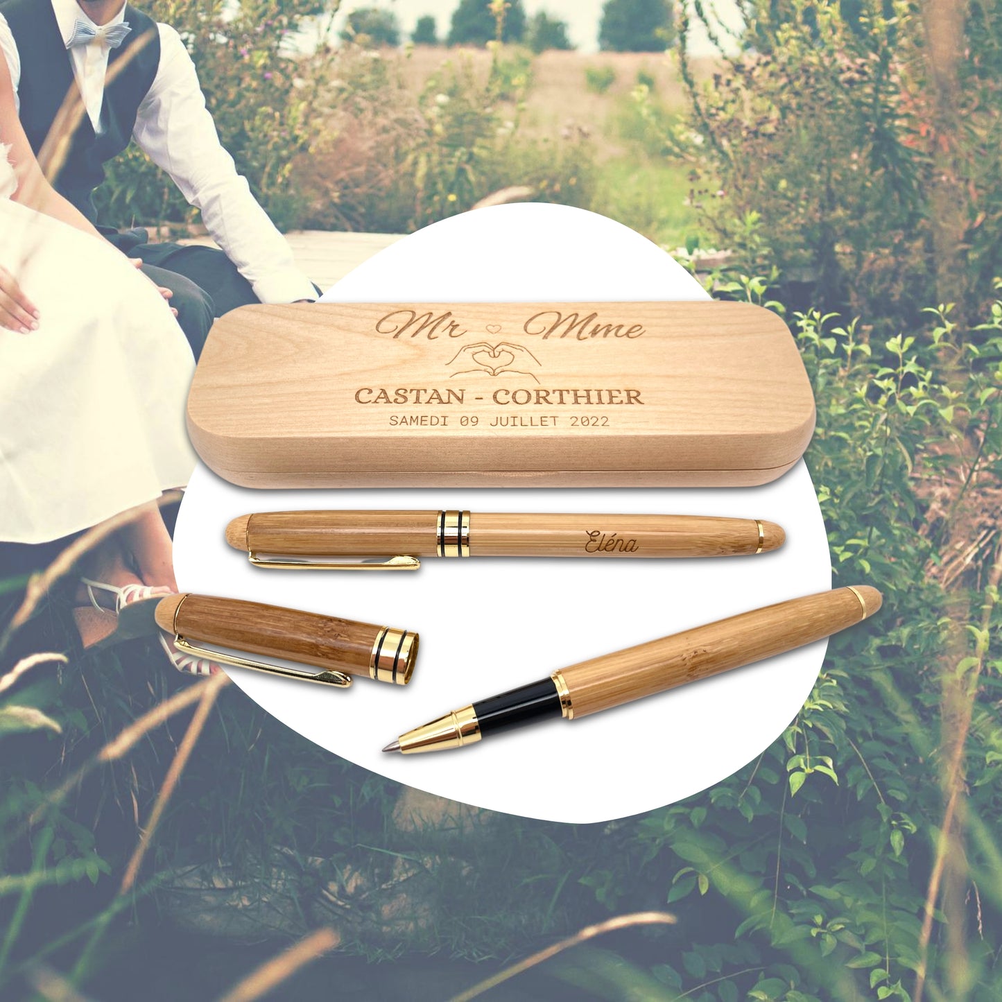 COFFRET STYLOS MARIAGE - PERSONNALISABLE