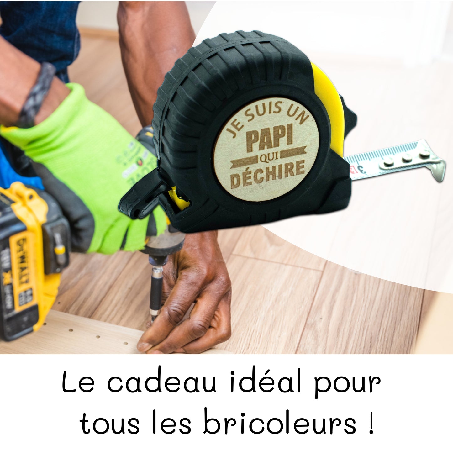 METRE RUBAN - 3M - JAUNE - PAPI - DECHIRE