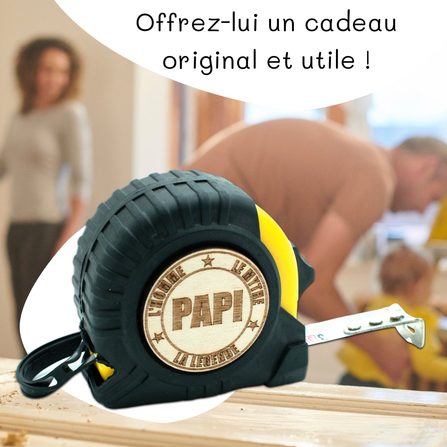 METRE RUBAN - 3M - JAUNE - PAPI - L'HOMME, LE MYTHE, LA LEGENDE