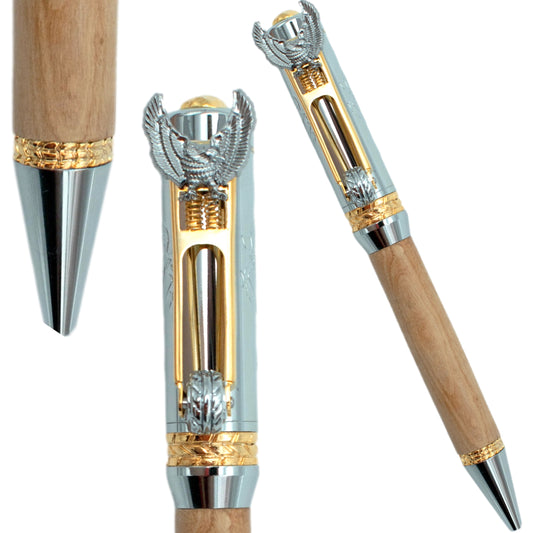 STYLO EN BOIS D'OLIVIER - MODELE MOTO AIGLE