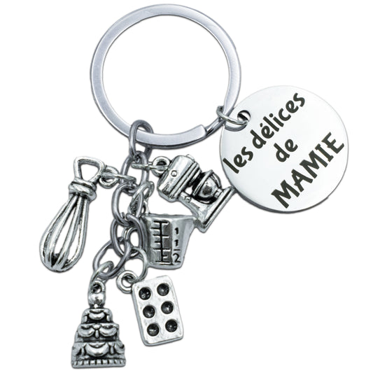 PORTE-CLEFS BRELOQUES A THEME - CUISINE - MAMIE - LES DELICES DE MAMIE