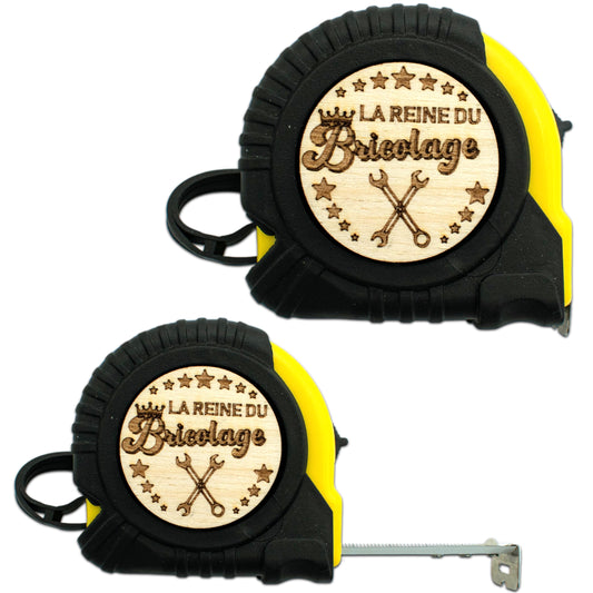 METRE RUBAN - 3M - JAUNE - REINE DU BRICOLAGE