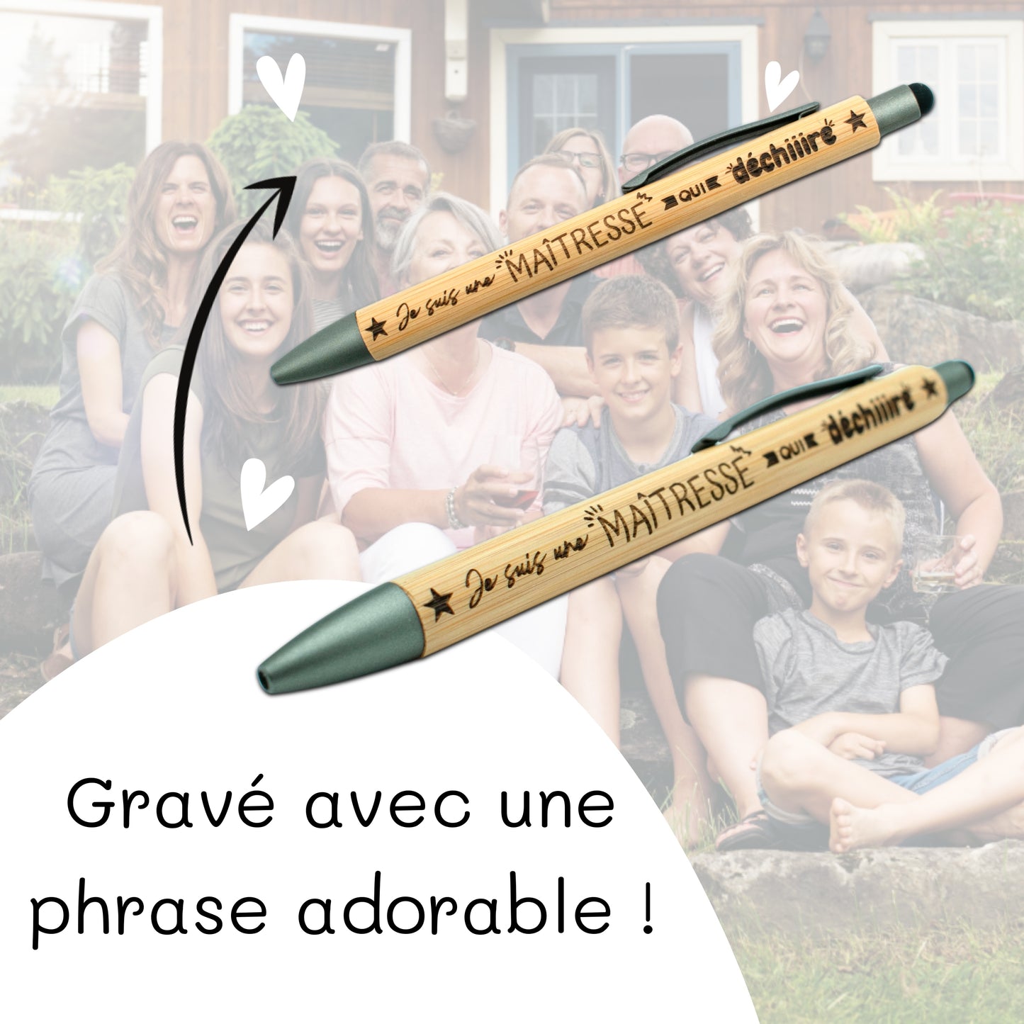 STYLO BAMBOU AVEC EMBOUT TACTILE - MAITRESSE - MAITRESSE QUI DECHIRE