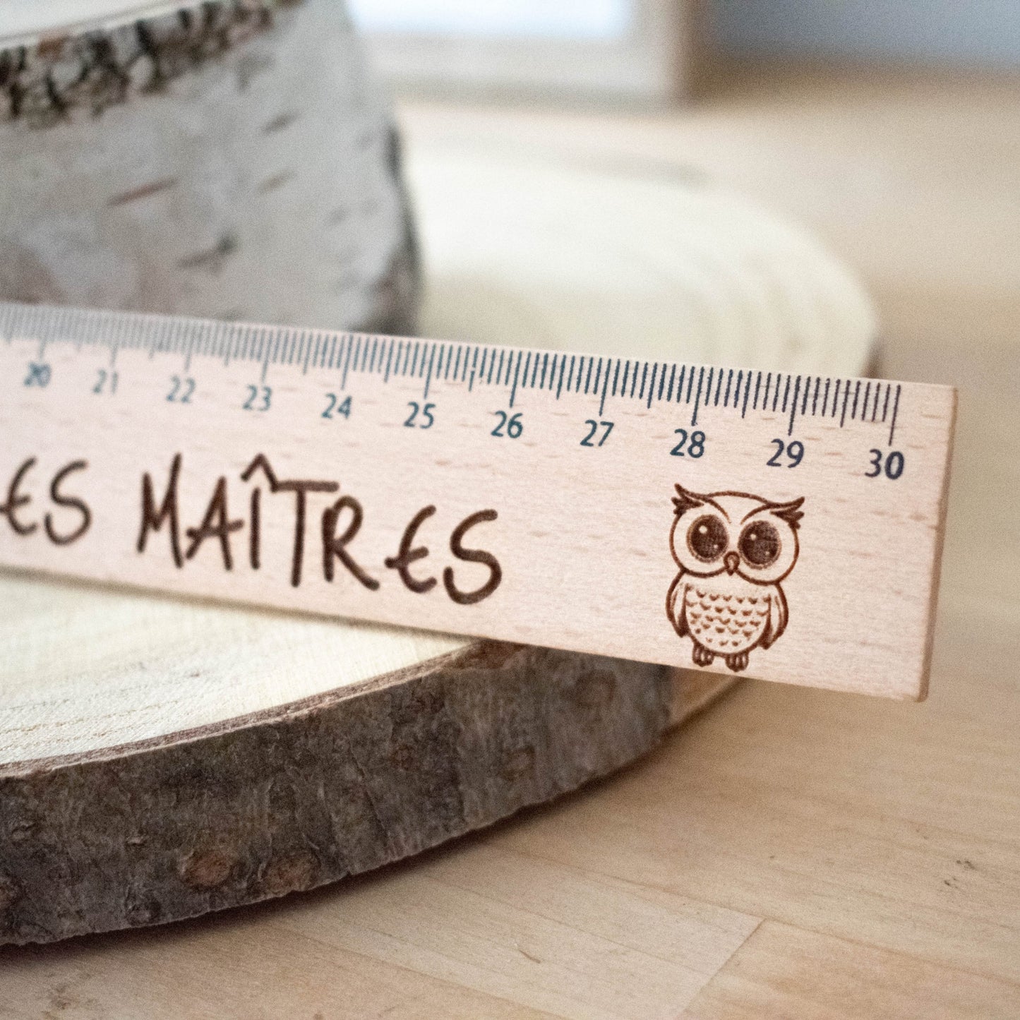 REGLE EN BOIS - 30 CM - MAITRE - LE PLUS CHOUETTE