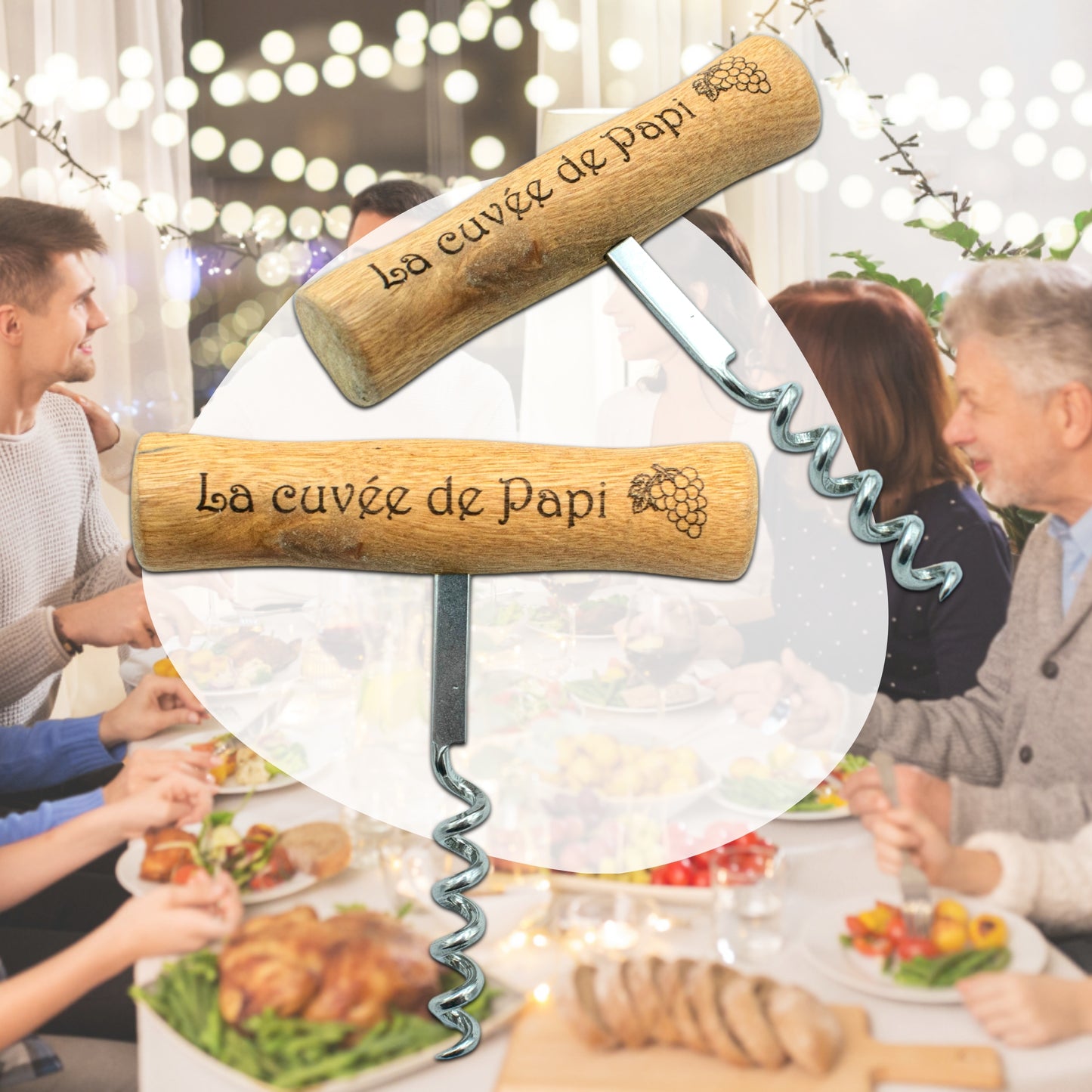 TIRE-BOUCHON EN T - PAPI - LA CUVEE DE PAPI
