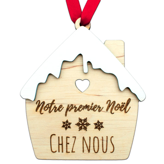 BOULE DE NOËL "MAISON" - NOTRE PREMIER NOËL CHEZ NOUS