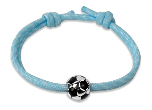 Bracelet Foot acier inoxydable et paracorde - Ciel et Bleu