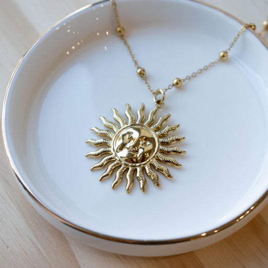 COLLIER ACIER INOXYDABLE - "SOLEIL"