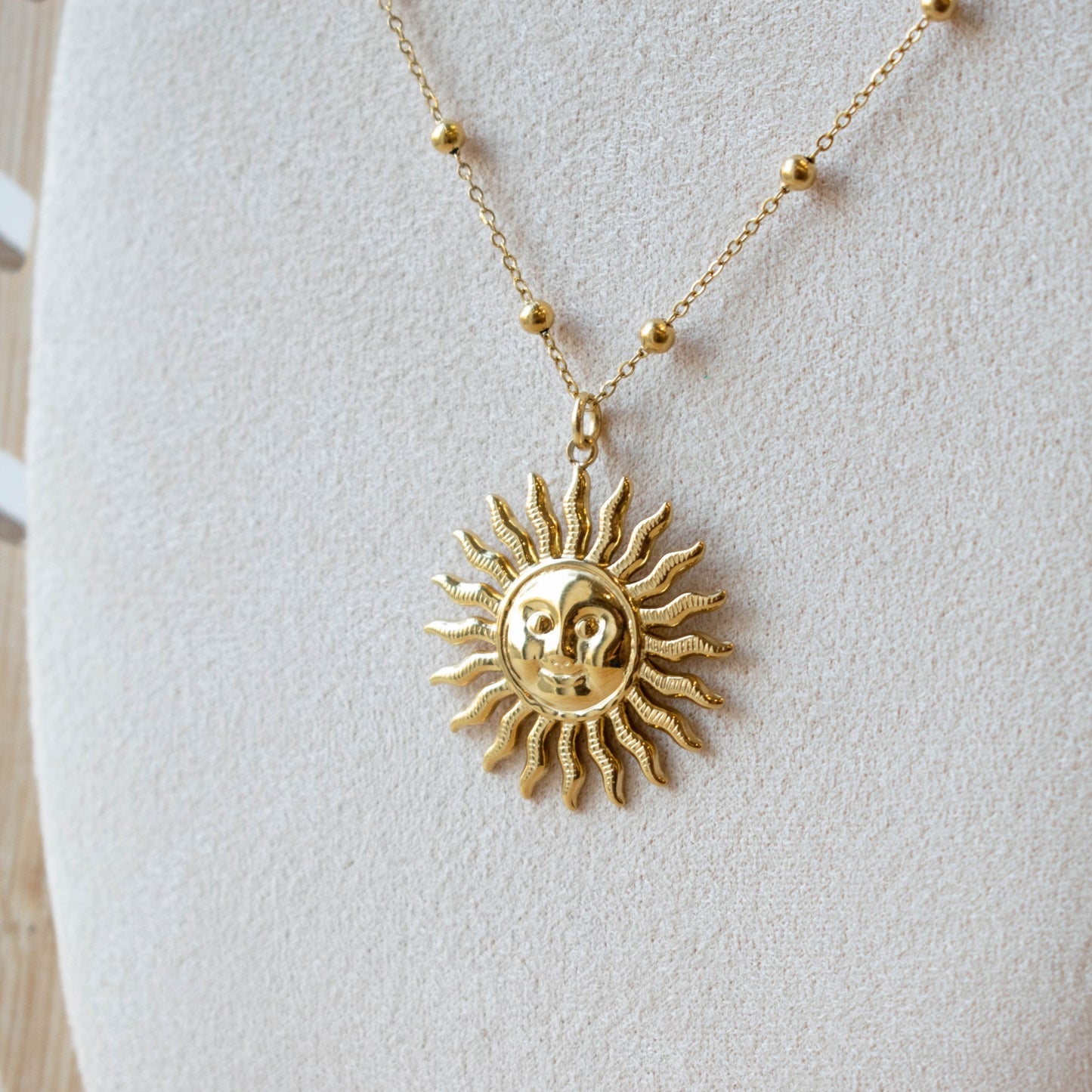 COLLIER ACIER INOXYDABLE - "SOLEIL"
